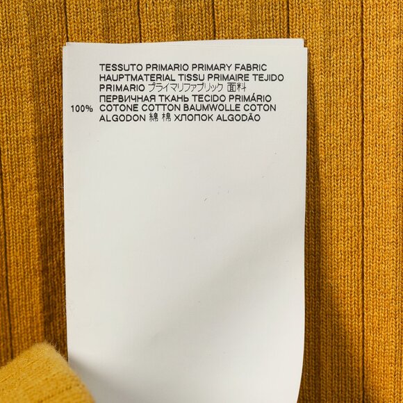 Marni Chartreuse Cotton Ribbed-Knit Mock Neck Top - Picture 11 of 11